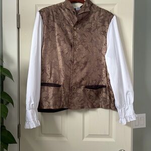 Spirit Brown Paisley Vest with Subtle Taupe Lining